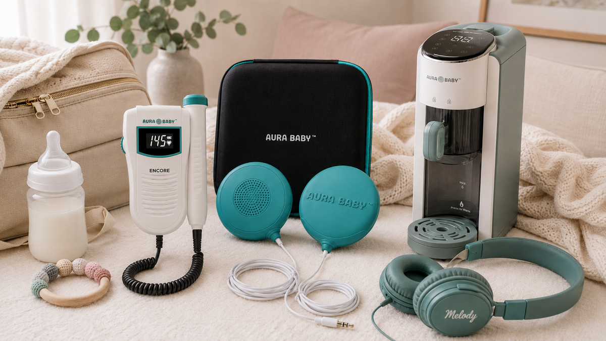 Aura Baby’s growing collection of pregnancy and early-parenthood products