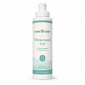 Front view of an Aura Baby Ultrasound Gel bottle on white background for use with Fetal Doppler
